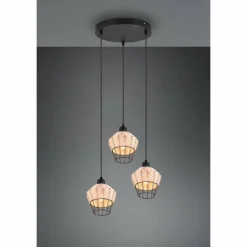 Luminaires Reality Suspension Reality Borka Noir, 3 lumières* Suspensions