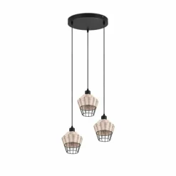 Luminaires Reality Suspension Reality Borka Noir, 3 lumières* Suspensions