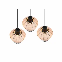 Luminaires Reality Suspension Reality Borka Noir, 3 lumières* Suspensions