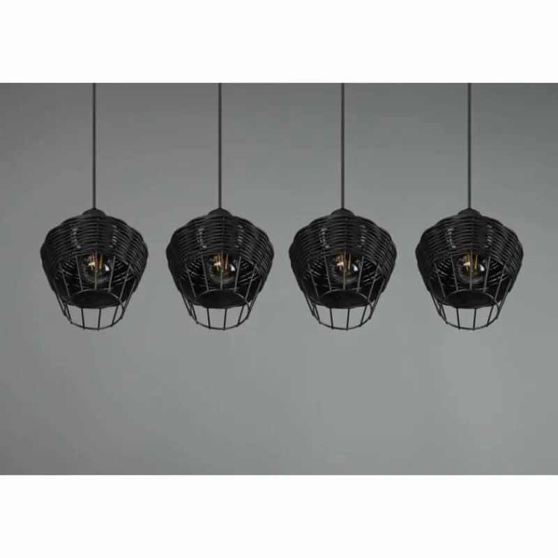 Luminaires Reality Suspension Reality Borka Noir, 4 lumières* Suspensions