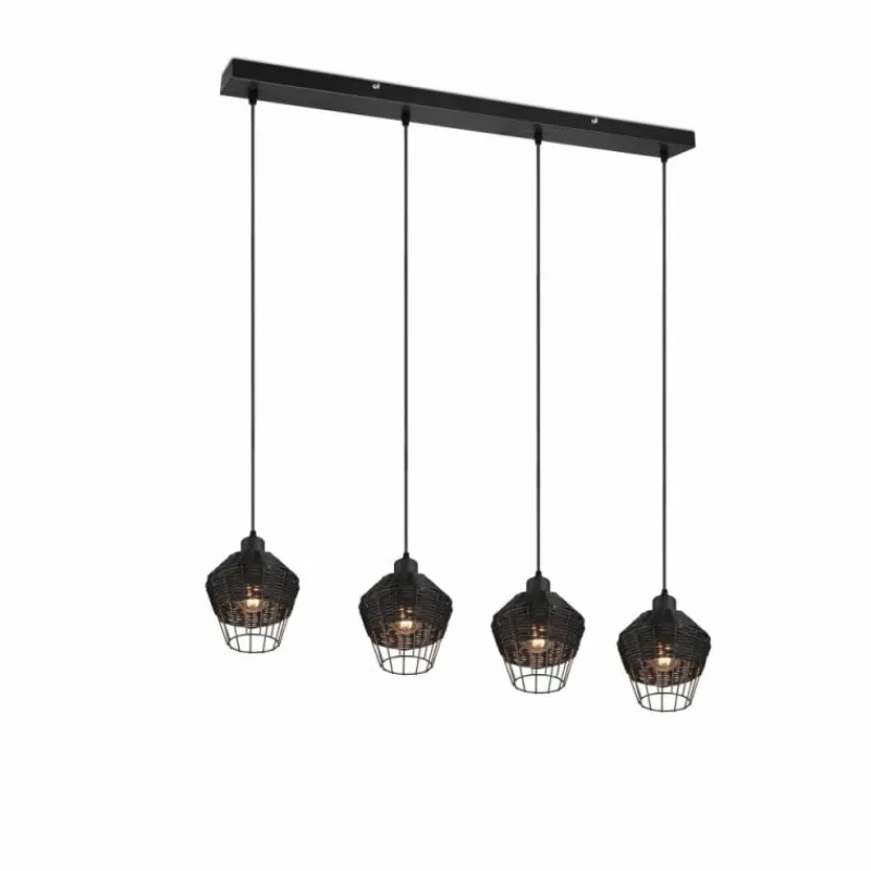 Luminaires Reality Suspension Reality Borka Noir, 4 lumières* Suspensions