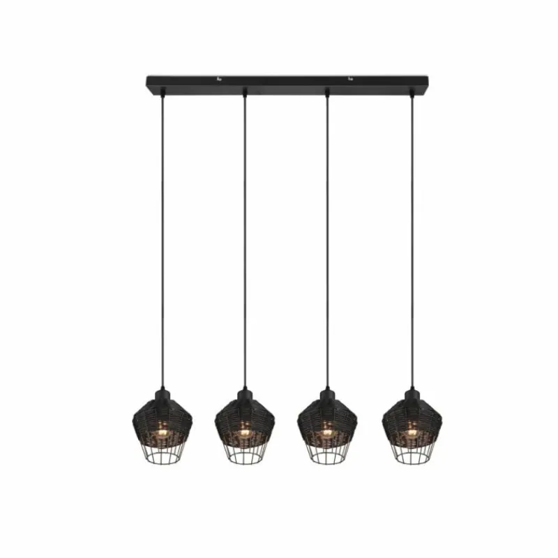 Luminaires Reality Suspension Reality Borka Noir, 4 lumières* Suspensions