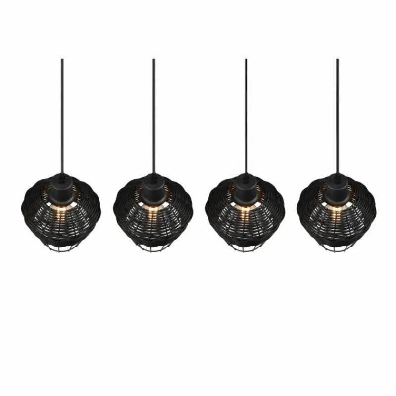 Luminaires Reality Suspension Reality Borka Noir, 4 lumières* Suspensions
