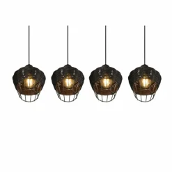 Luminaires Reality Suspension Reality Borka Noir, 4 lumières* Suspensions