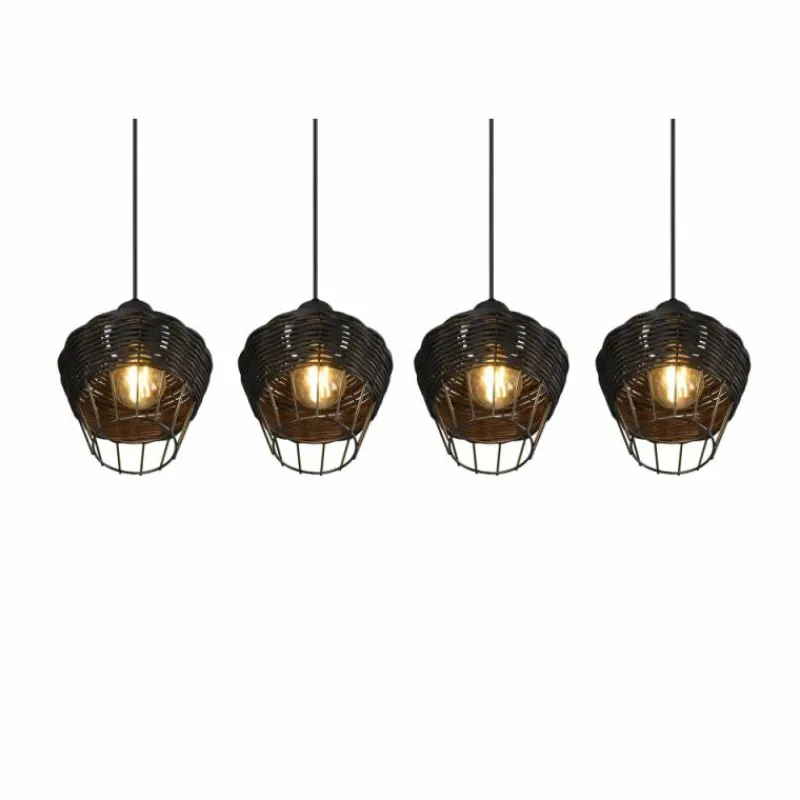 Luminaires Reality Suspension Reality Borka Noir, 4 lumières* Suspensions