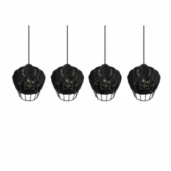 Luminaires Reality Suspension Reality Borka Noir, 4 lumières* Suspensions