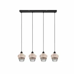 Luminaires Reality Suspension Reality Borka Noir, 4 lumières* Suspensions