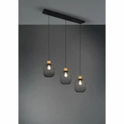 Lampes Vintages & Rétros-Luminaires Reality Suspension Reality Calimero Noir, 3 lumières