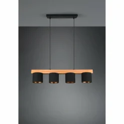 Lampes En Tissu-Luminaires Reality Suspension Reality Cameron Brun, 4 lumières