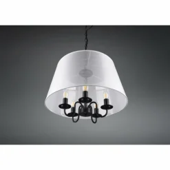 Lampes En Tissu-Luminaires Reality Suspension Reality Cima Noir, 5 lumières