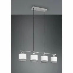 Lampes En Tissu-Luminaires Reality Suspension Reality DAVOS Chrome, 4 lumières
