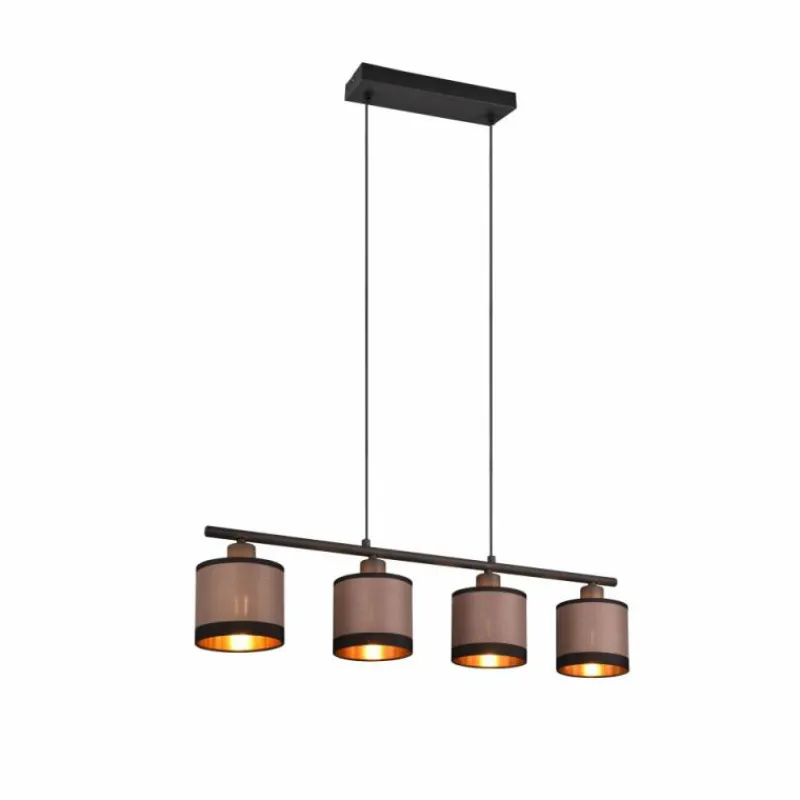 Lampes En Tissu-Luminaires Reality Suspension Reality DAVOS Taupe, 4 lumières