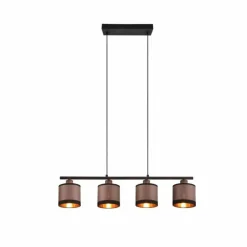 Lampes En Tissu-Luminaires Reality Suspension Reality DAVOS Taupe, 4 lumières