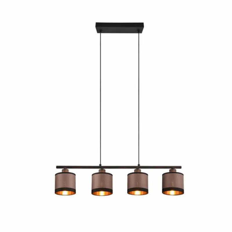 Lampes En Tissu-Luminaires Reality Suspension Reality DAVOS Taupe, 4 lumières