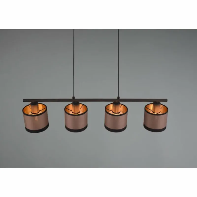 Lampes En Tissu-Luminaires Reality Suspension Reality DAVOS Taupe, 4 lumières