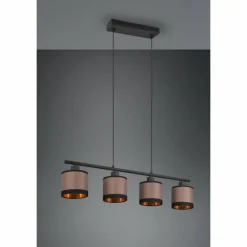 Lampes En Tissu-Luminaires Reality Suspension Reality DAVOS Taupe, 4 lumières