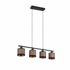 Lampes En Tissu-Luminaires Reality Suspension Reality DAVOS Taupe, 4 lumières