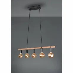 Lampes À Boules-Luminaires Reality Suspension Reality Einar LED Noir, 5 lumières
