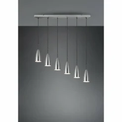 Luminaires Reality Suspension Reality Farin Nickel mat, 6 lumières* Suspensions