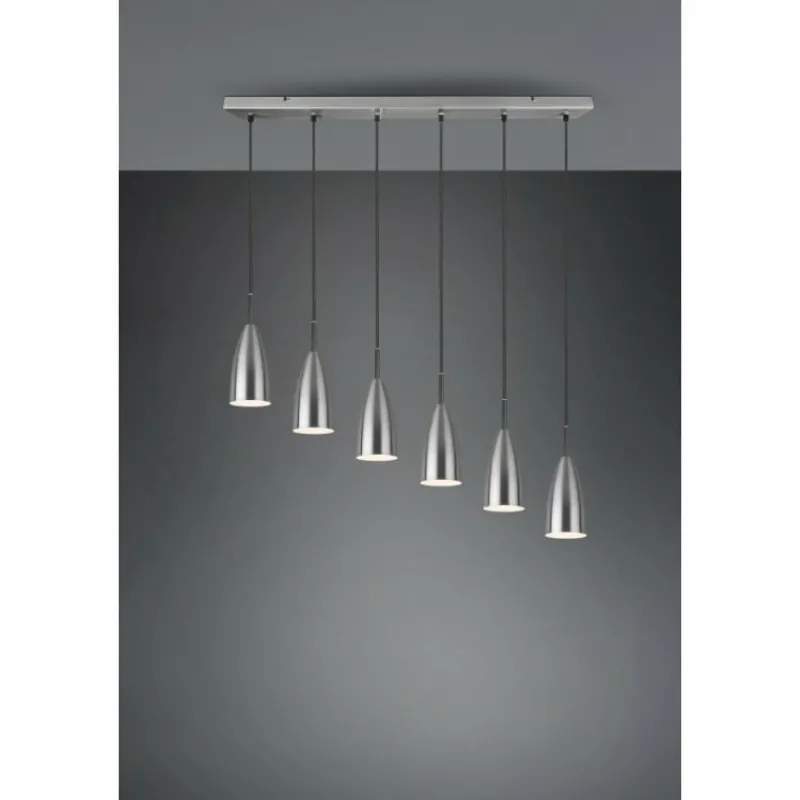 Luminaires Reality Suspension Reality Farin Nickel mat, 6 lumières* Suspensions