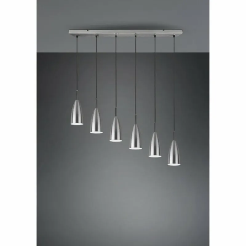 Luminaires Reality Suspension Reality Farin Nickel mat, 6 lumières* Suspensions