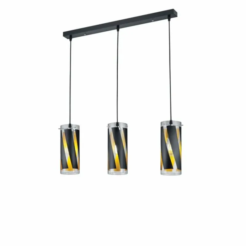 Luminaires Reality Suspension Reality FARINA Noir, 3 lumières