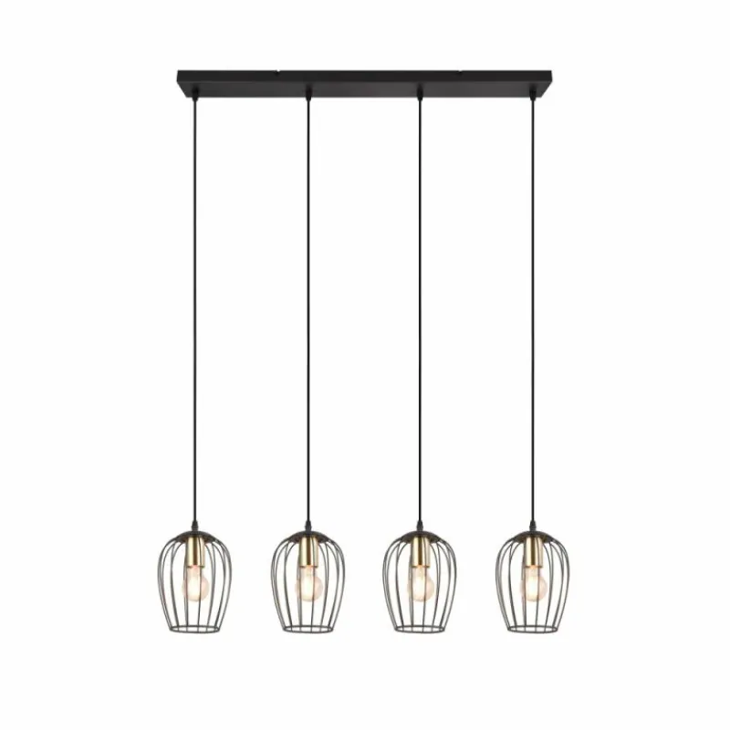 Luminaires Reality Suspension Reality Grid Noir, 4 lumières* Suspensions