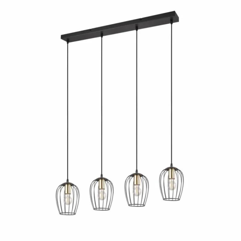 Luminaires Reality Suspension Reality Grid Noir, 4 lumières* Suspensions