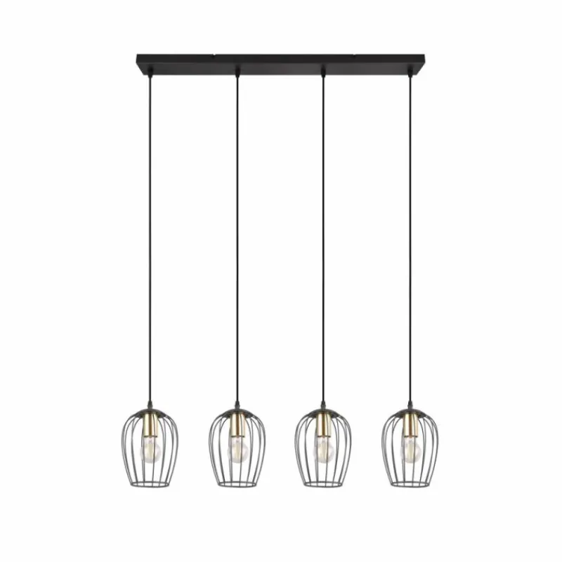 Luminaires Reality Suspension Reality Grid Noir, 4 lumières* Suspensions