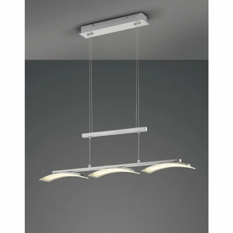 Luminaires Reality Suspension Reality Ikaria LED Nickel mat, 3 lumières
