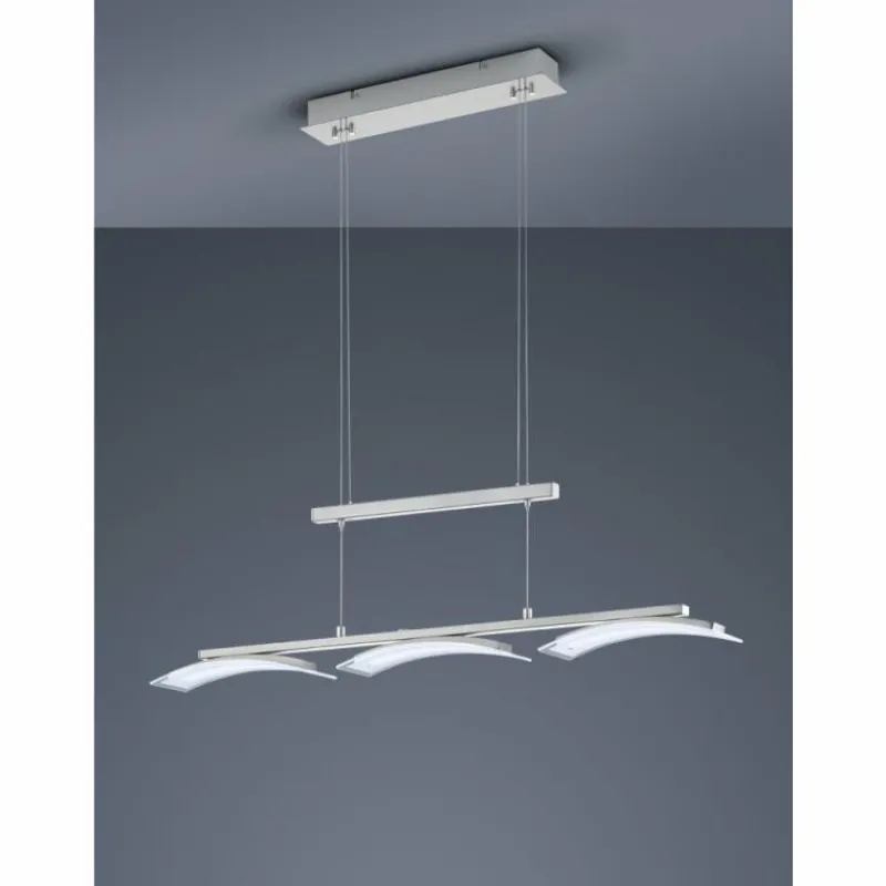Luminaires Reality Suspension Reality Ikaria LED Nickel mat, 3 lumières