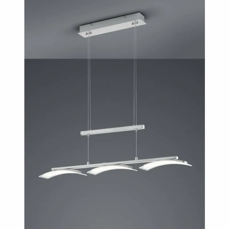 Luminaires Reality Suspension Reality Ikaria LED Nickel mat, 3 lumières