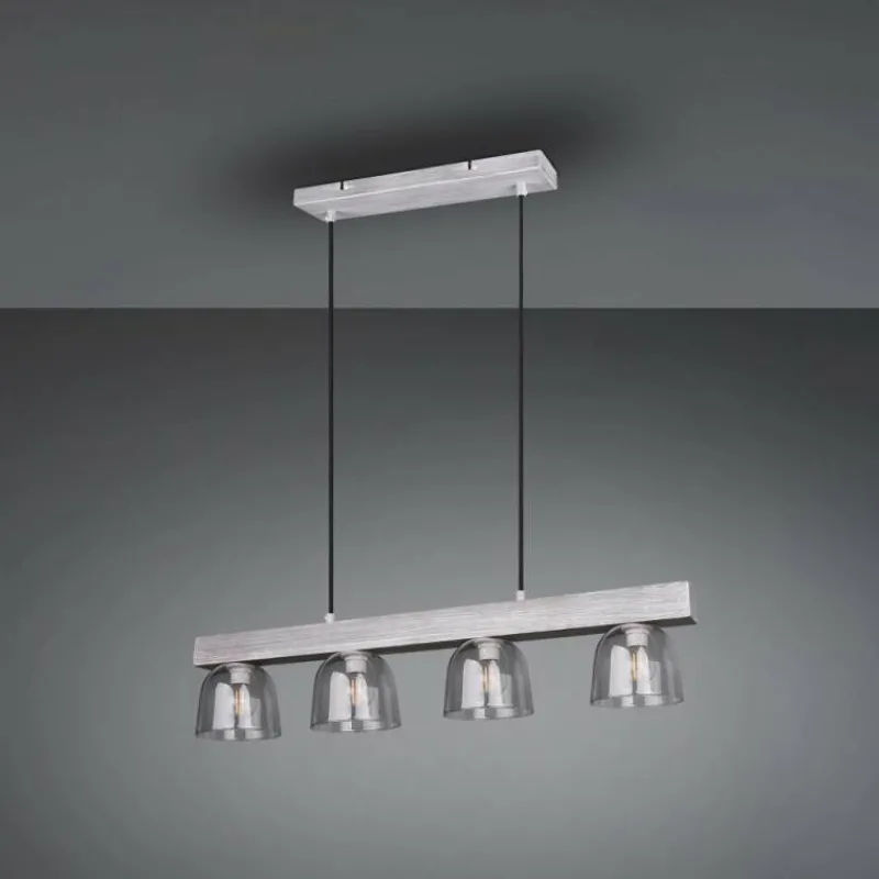 Luminaires Rustiques-Luminaires Reality Suspension Reality KARINA Gris, 4 lumières
