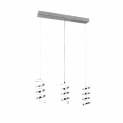 Luminaires Reality Suspension Reality Laola LED Chrome, 3 lumières* Éclairage Led