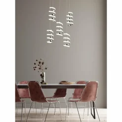 Luminaires Reality Suspension Reality Laola LED Chrome, 5 lumières* Suspensions