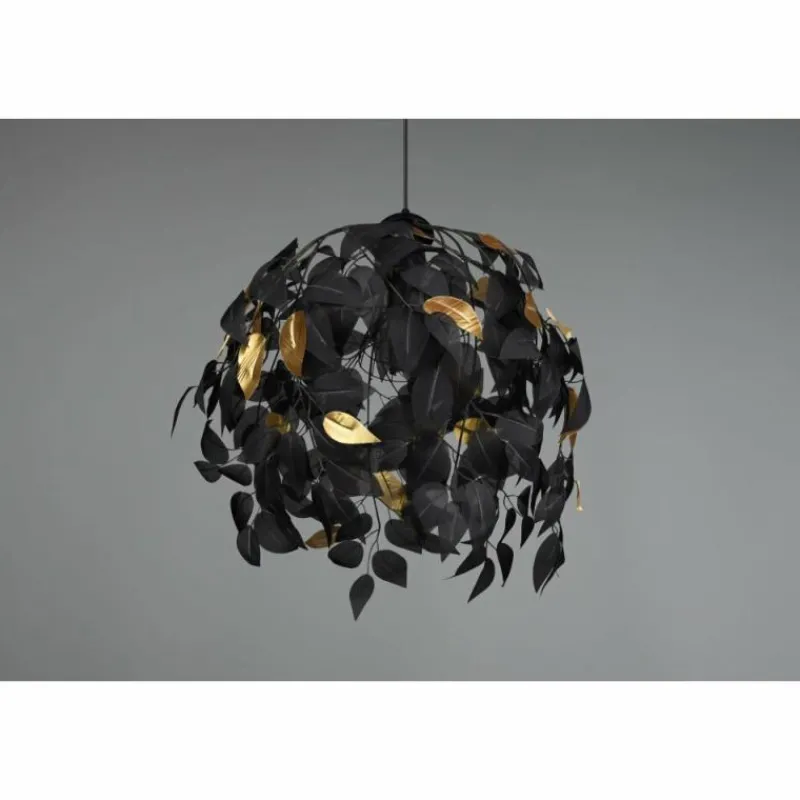 Lampes Dorées-Luminaires Reality Suspension Reality Leavy Noir, 1 lumière