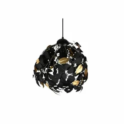 Lampes Dorées-Luminaires Reality Suspension Reality Leavy Noir, 1 lumière