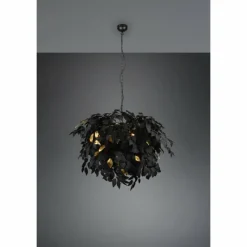 Lampes Dorées-Luminaires Reality Suspension Reality Leavy Noir, 4 lumières