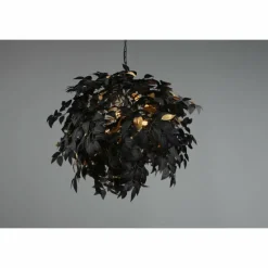 Lampes Dorées-Luminaires Reality Suspension Reality Leavy Noir, 4 lumières