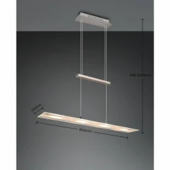 Luminaires Reality Suspension Reality MILOS LED Nickel mat, 4 lumières