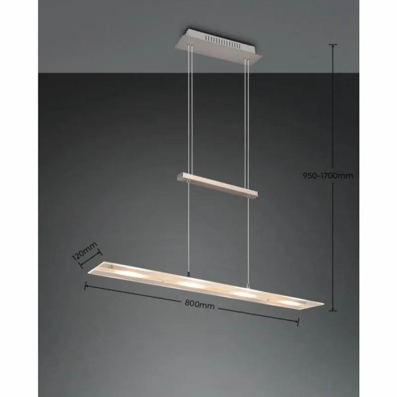 Luminaires Reality Suspension Reality MILOS LED Nickel mat, 4 lumières