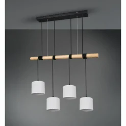 Lampes En Tissu-Luminaires Reality Suspension Reality Odin LED Noir, 4 lumières