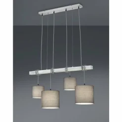 Lampes En Tissu-Luminaires Reality Suspension Reality PADME Nickel mat, 4 lumières