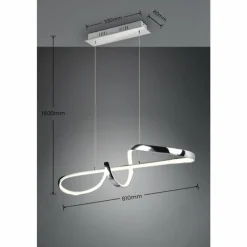 Luminaires Reality Suspension Reality PADUA LED Chrome, 1 lumière* Éclairage Led