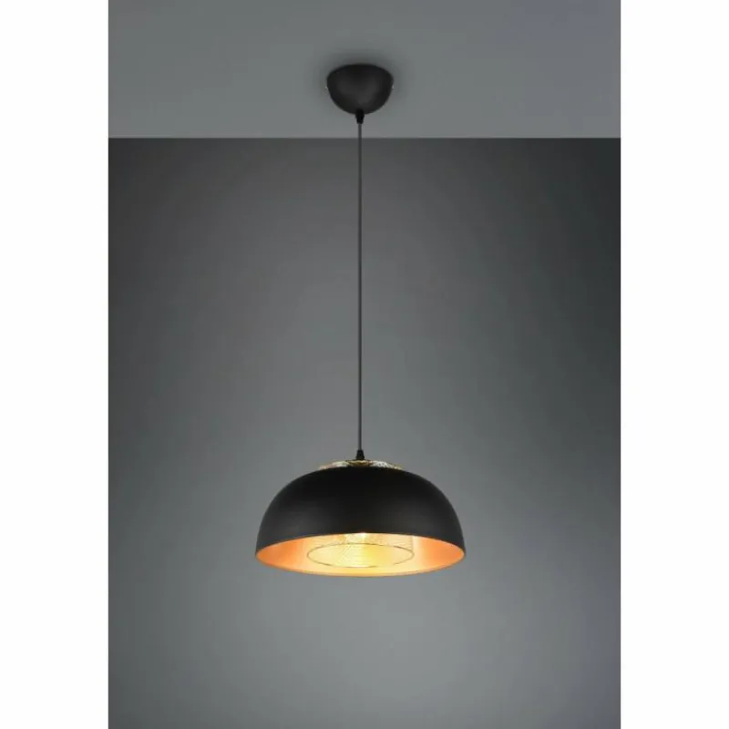 Lampes Dorées-Luminaires Reality Suspension Reality Punch Noir, 1 lumière