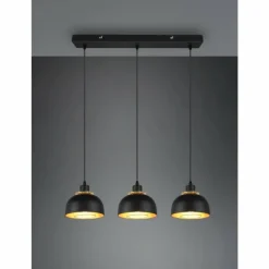 Lampes Dorées-Luminaires Reality Suspension Reality Punch Noir, 3 lumières