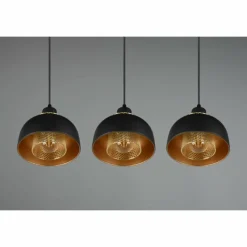 Lampes Dorées-Luminaires Reality Suspension Reality Punch Noir, 3 lumières
