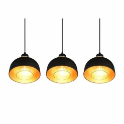 Lampes Dorées-Luminaires Reality Suspension Reality Punch Noir, 3 lumières