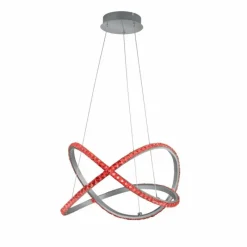 Luminaires Reality Suspension Reality Rubin LED Aluminium, 1 lumière, Télécommandes, Changeur de couleurs* Éclairage Led