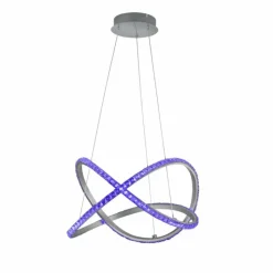 Luminaires Reality Suspension Reality Rubin LED Aluminium, 1 lumière, Télécommandes, Changeur de couleurs* Éclairage Led